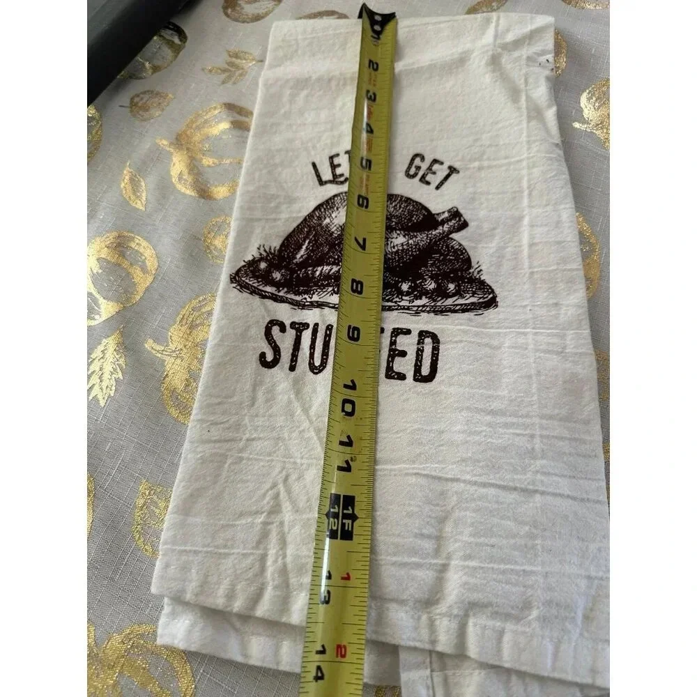 Let’s get stuffed turkey kitchen linen towel